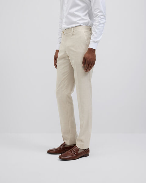 Prince of Wales Check Tailored Suit Pant, Natural Check, hi-res